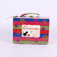 Boîte de conditionnement de papier de cadeau de couleur de valise de fantaisie
